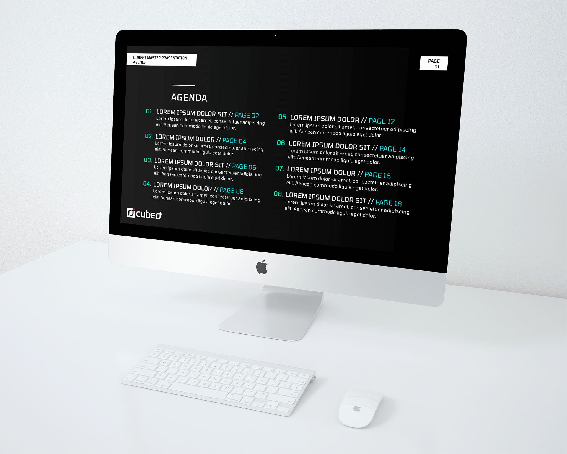 Cubert Google Slides Agenda Template