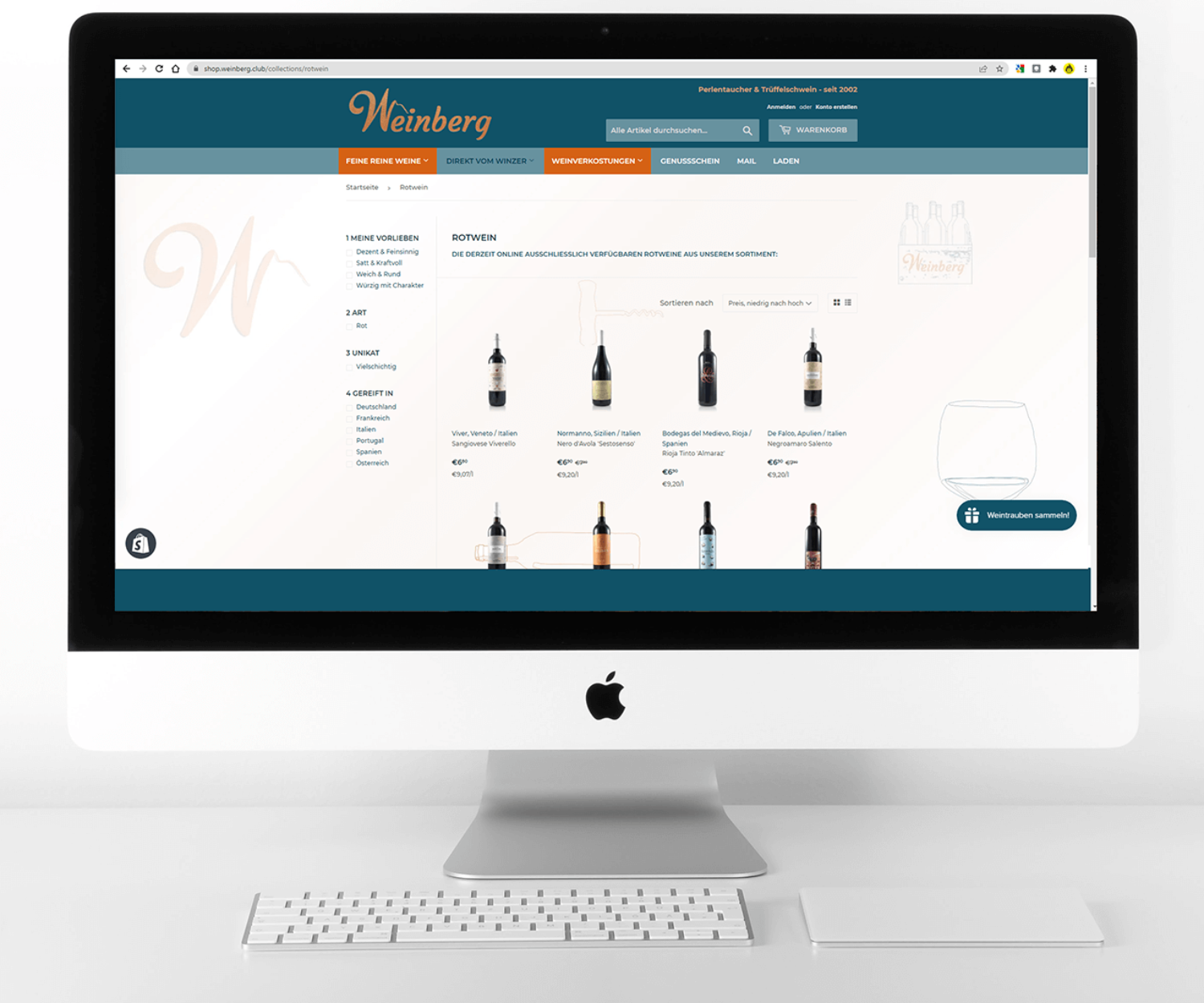 Weinberg Shopify Webshop